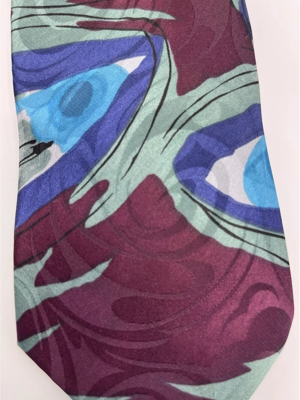 Windridge Mervyns Tie Geo Swirl Classic Retro Vintage  3.5